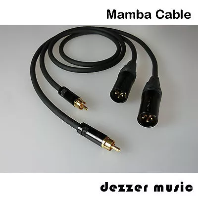 Kaufen 2x 1m Adapterkabel DYNAMIC/Mamba Cable/XLR Cinch Male 1,00/Kauf Nur 1x- Aber TOP • 35.90€