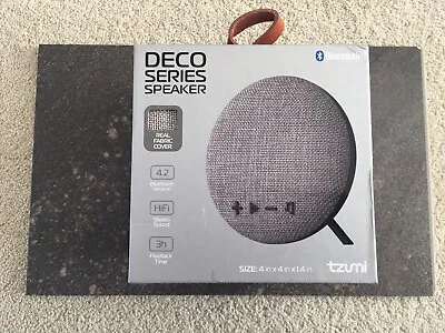 Kaufen Tzumi Deco Serie Lautsprecher - Kleiner Drahtloser Bluetooth Lautsprecher Gute Klänge - Grau • 14.70€
