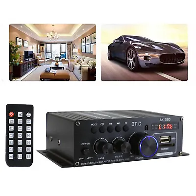 Kaufen Mini 400W 400W Audio Power Verstärker 2,0 CH Für Auto Hause Garage CD MP3 • 30.42€