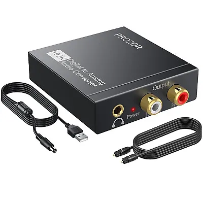 Kaufen Da Wandler PROZOR Optisch Auf Cinch Audio Adapter Toslink Auf Klinke Aux Digital • 18.49€