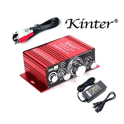 Kaufen Kinter MA-170 Red12V Mini-Hi-Fi-Stereo-Audio-Verstärker Mit 5A-Netzteil • 30.93€