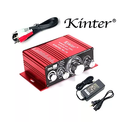 Kaufen Kinter MA-170 Red12V Mini-Hi-Fi-Stereo-Audio-Verstärker Mit 5A-Netzteil • 39.27€