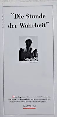 Kaufen Dynaudio Prospekt  2 Seiten  ,von 1993,arbiter,die Stunde Der Wahrheit • 9.92€