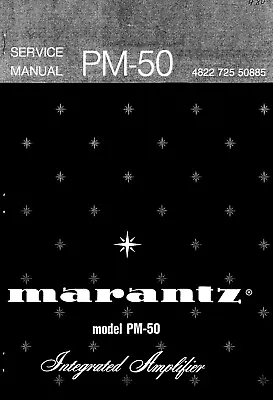 Kaufen Service Manual-Anleitung Für Marantz PM-50  • 10€