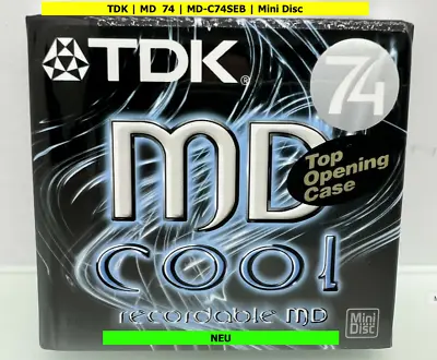 Kaufen TDK | MD  74 | MD-C74SEB | Mini Disc Recordable MD Minidisc TV-Audio | NEU • 4.90€