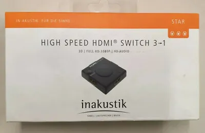 Kaufen Inakustik! High Speed HDMI Switch 3-1 1 Stück  HDMI Umschalter## • 8.99€