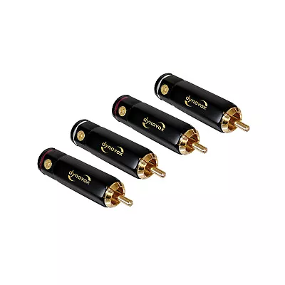 Kaufen 4 X Dynavox High-End Cinch-Stecker | 4er-Set 24k Gold Plated RCA Plug • 14.99€