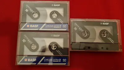 Kaufen Audiokassetten ►BASF Chrome Extra II 90 ◄ Tapedeck Musik Cassetten 3 STK! Gut! • 1€