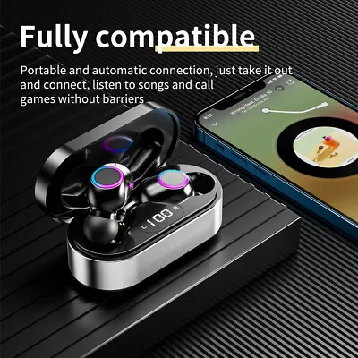 Kaufen TWS Kopfhörer Bluetooth 5.2 In-Ear Ohrhörer Headset Mit Ladebox Touch Control • 19.99€