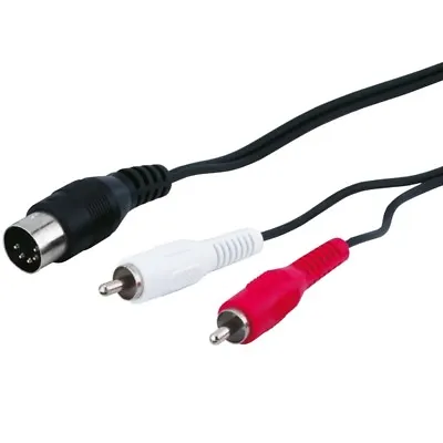 Kaufen 1,5m Y Kabel Adapter 2x Chinch Cinch Cinc RCA Auf 1x DIN MIDI Stecker 5 Polig • 5.79€