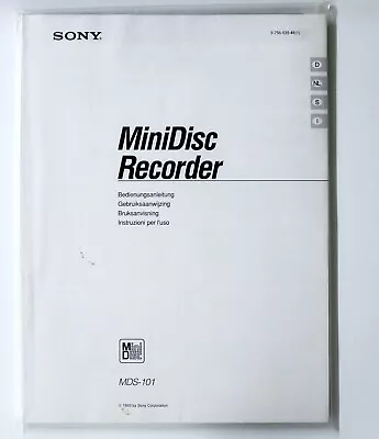 Kaufen Original SONY MDS-101 MD-Recorder Bedienungsanleitung / Operating Instructions • 23€