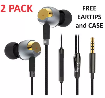 Kaufen 2er-Pack Comfort Fit Ohrhörer Kabelgebunden, In-Ear Kopfhörer Mit Hochempfindlichem Mikrofon • 10.45€
