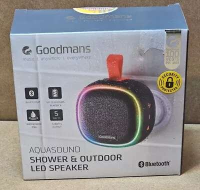 Kaufen Goodmans Aquasound Dusche & Außen LED Lautsprecher - Bluetooth • 11.62€