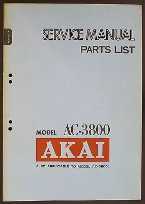 Kaufen Original AKAI AC-3800 HiFi Music Center Service-Manual/Diagram/Parts List O155 • 17.50€