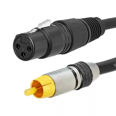 Kaufen Cinch XLR Kabel / 1x Cinch RCA Stecker > 1x XLR 3 Pin Buchse Vergoldet Audio 1m • 11.99€