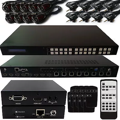 Kaufen 8x8 HDMI Matrix HDBT Lite Kit 1080P 4K IR Routing Verteilungsschalter Box Basis • 3,836.07€