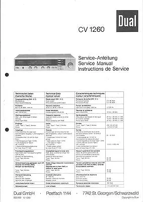 Kaufen Dual Service Manual Für CV 1260  Copy • 10€