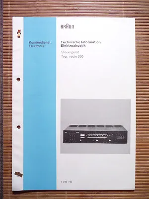 Kaufen Service Manual Für Braun Regie 350  ,ORIGINAL • 16.20€