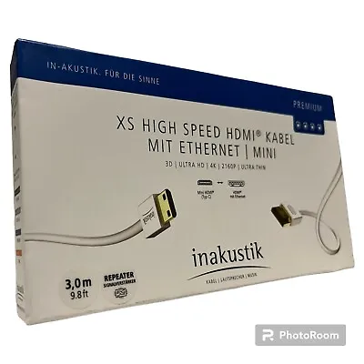 Kaufen Inakustik PREMIUM XS High Speed HDMI Ethernet Auf Mini HDMI C Kabel 3m • 18.85€