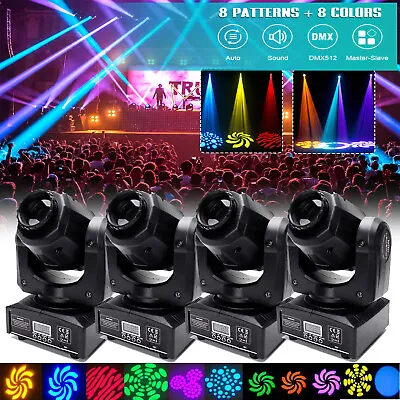 Kaufen 120W 8 Gobo RGBW LED Moving Head Bühnenlicht DMX Beam Strahl DJ Scheinwerfer EU • 280.83€