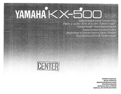 Kaufen Bedienungsanleitung-Operating Instructions Für Yamaha KX-500  • 11€