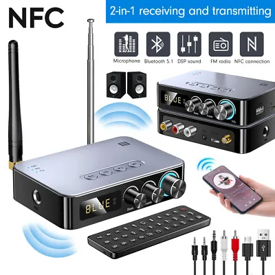 Kaufen Wireless Bluetooth  Audio Transmitter NFC Receiver Stereo HiFi Adapter FM-Radio • 32.99€