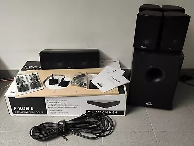 Kaufen Magnat 5.1 Lautsprecher-Set + Sub-Kabel + Flachsubwoofer/-umbau - Heimkino Boxen • 135€