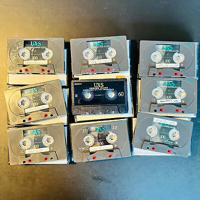 Kaufen 8 X Sony UX-S 100 Vintage Audio Tapes (ca. 1996) Bespielte Leerkassetten + 1 C60 • 29.90€