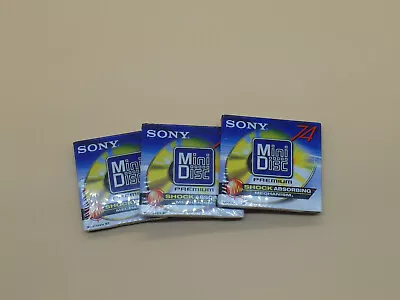 Kaufen 3 Stück SONY MDW-74B PREMIUM  Minidisc Minidisk MD NEU & OVP 74 Min • 28.99€