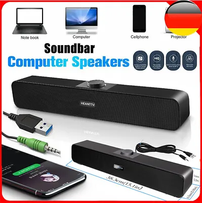 Kaufen Speaker Boxen Lautsprecher Für PC Laptop Notebook USB HIFI Subwoofer Multimedia • 17.99€