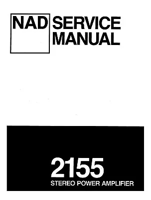 Kaufen Service Manual-Anleitung Für NAD 2155  • 10€