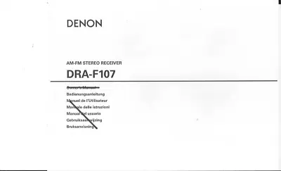 Kaufen Denon User Manual Bedienungsanleitung Für DRA- F 107 Deutsch Copy • 11.50€