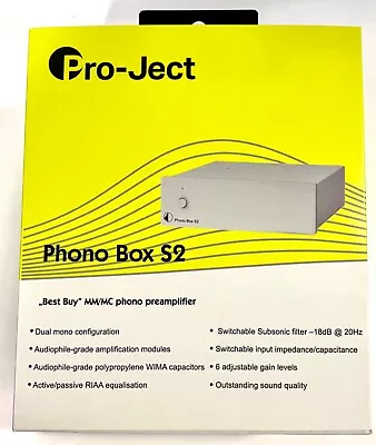 Kaufen Pro-Ject Phono Box S2 Schwarz Phono-Vorverstärker MM/MC NEU OVP UVP 167€ • 145€