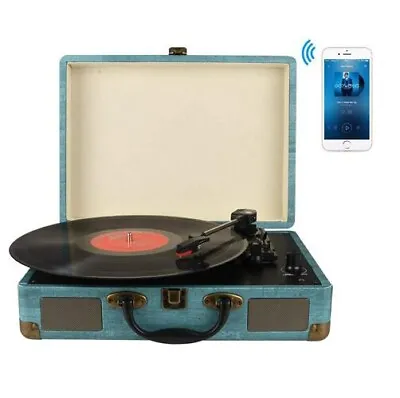 Kaufen Digitnow 3-Gang Bluetooth Plattenspieler Mit Eingebauten Lautsprechern M435 Blau R • 35.90€
