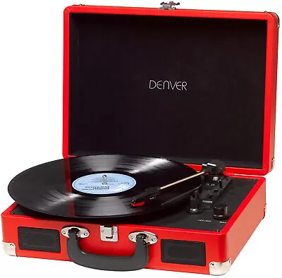 Kaufen Denver VPL-120Red Portabler Plattenspieler USB Digitalisierungsfunktion Vinyl • 49.99€