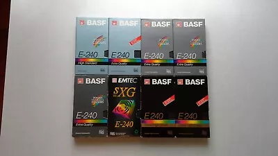 Kaufen 8 X VHS Video Kassette E–240, Leerkassette In BASF-Hüllen • 12€