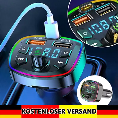 Kaufen KFZ Auto Bluetooth FM Transmitter MP3 Musik Player Sender AUX Freisprechanlage~ • 12.89€