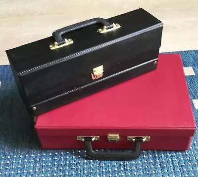 Kaufen Transport- Aufbewahrungsboxen Für Musikkassetten MC 2 Größen Schwarz Rot Retro • 11.95€