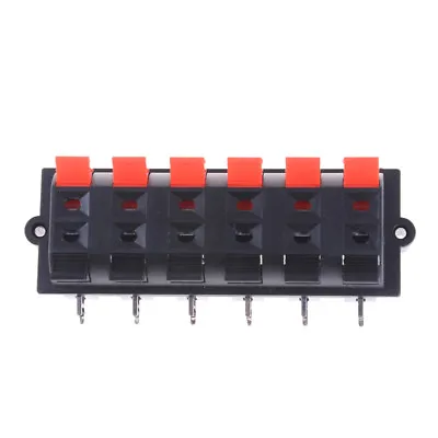 Kaufen 12Way 2Row Push Release Connector Plate Stereo Speaker Terminal Strip Block DLQA • 3.40€