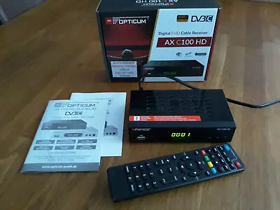 Kaufen Opticum AX C100 HD DVB-C Receiver USB-Aufnahme/Timeshift, HDMI, SCART, OVP - TOP • 20€