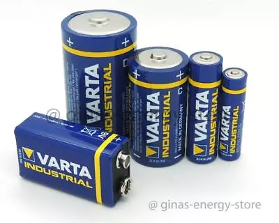 Kaufen Varta Industrial Alkaline-Batterien Mignon,Micro,Baby,Mono,Lady,9V-Blockbatterie • 12.79€