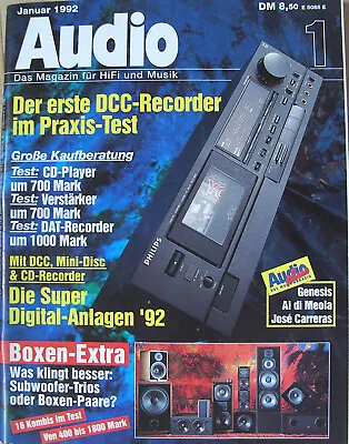 Kaufen Audio 1/92 Philips DCC 850, Yamaha AX-1050, Marantz PM 52, Pioneer A-676 • 10€