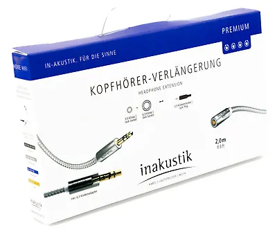 Kaufen Inakustik 2m Kopfhörer Verlängerungskabel 3,5mm Klinke Stecker Buchse Kabel 272A • 21.95€