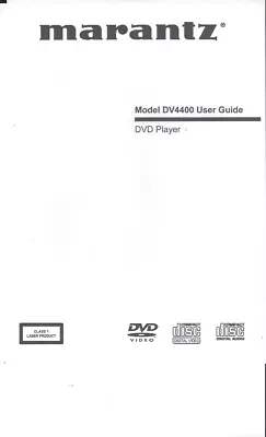 Kaufen Marantz User Manual Bedienungsanleitung Für Model DV 4400 Englisch Copy • 11.50€