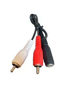 Kaufen 20cm Cinch Kabel Y Adapter 2 Chinch Stecker Auf 3,5mm Klinke Buchse Kupplung • 1€