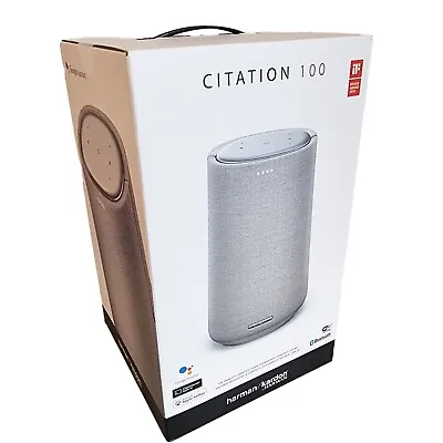 Kaufen Harman Kardon Citation 100 MKII Grau Bluetooth Kabelloser Lautsprecher Google Assistant • 160.23€