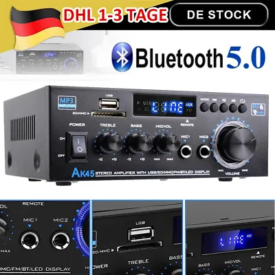 Kaufen 600W Auto Bluetooth Verstärker Stereo Amplifier MP3 FM USB Vollverstärker 12V • 33.99€