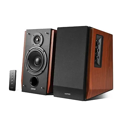 Kaufen EDIFIER R1700BT Studio Braun 2.0 BT Soundsystem Bluetooth Lautsprecher Holz • 89€