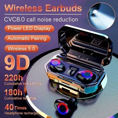 Kaufen TWS Kopfhörer Bluetooth 5.0 Wireless Touch Control In-Ear Ohrhörer HIFI Headset • 15.28€