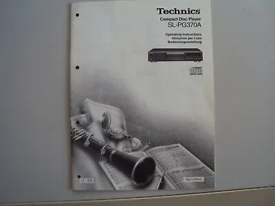 Kaufen Technics SL-PG370A Anleitung • 5€